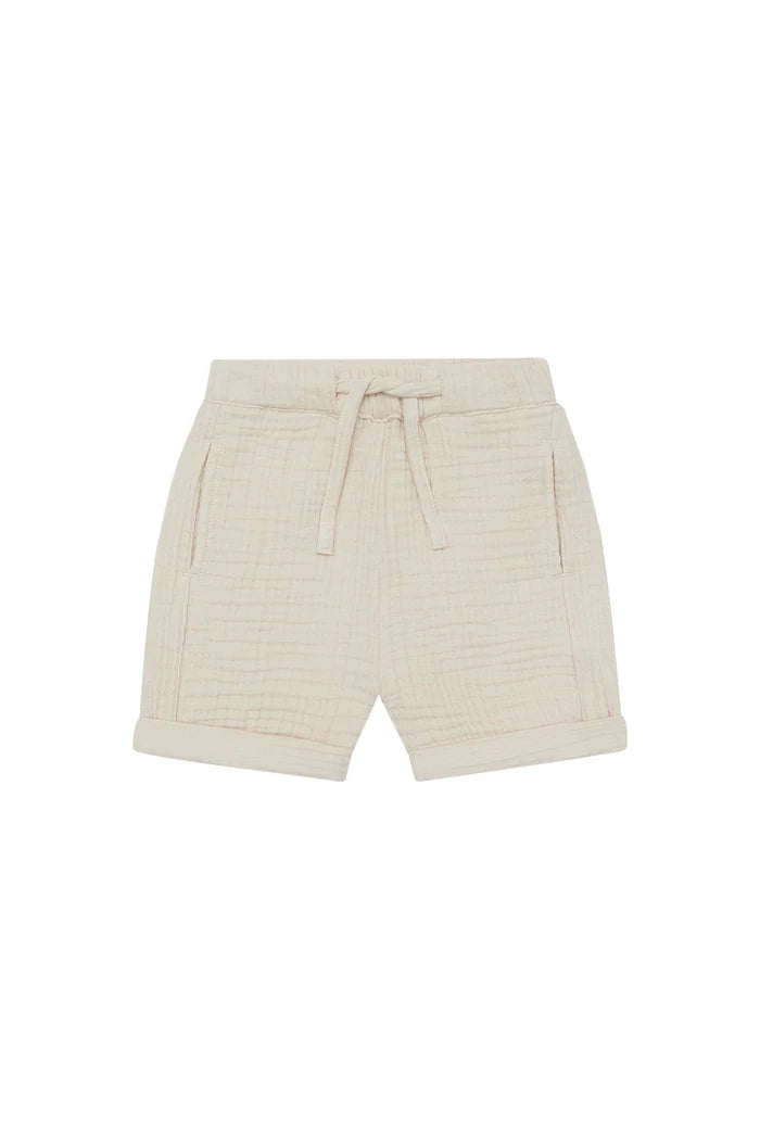 Shorts aus Musselin 'cappuccino'