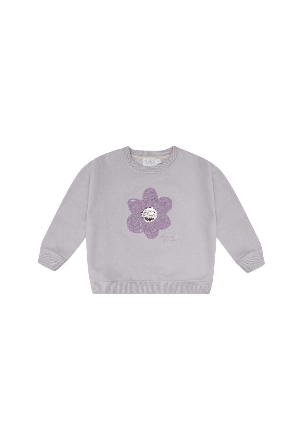 Oversized Sweatshirt - Sparkling Flower - Lavender