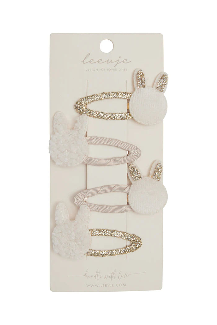 HAARSPANGEN - Fluffy Bunny Clips