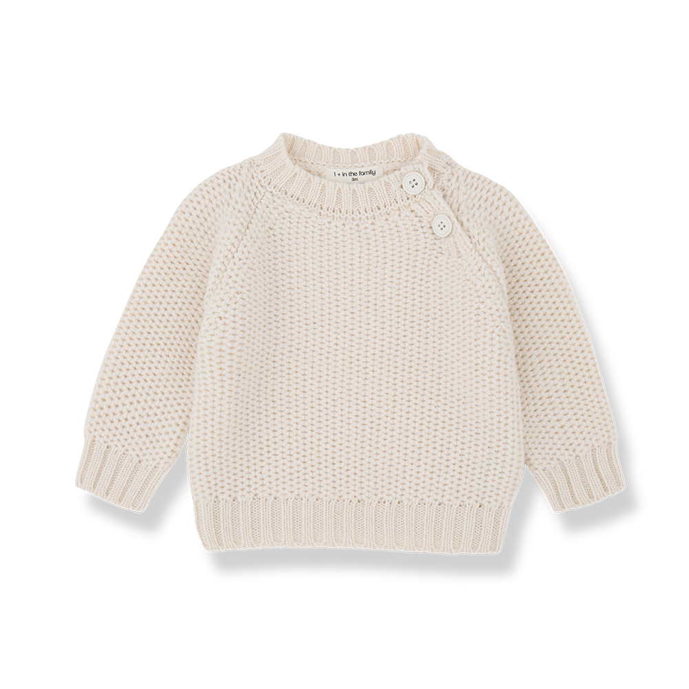 1+ IN THE FAMILY - Strickpullover Jonas - ecru
