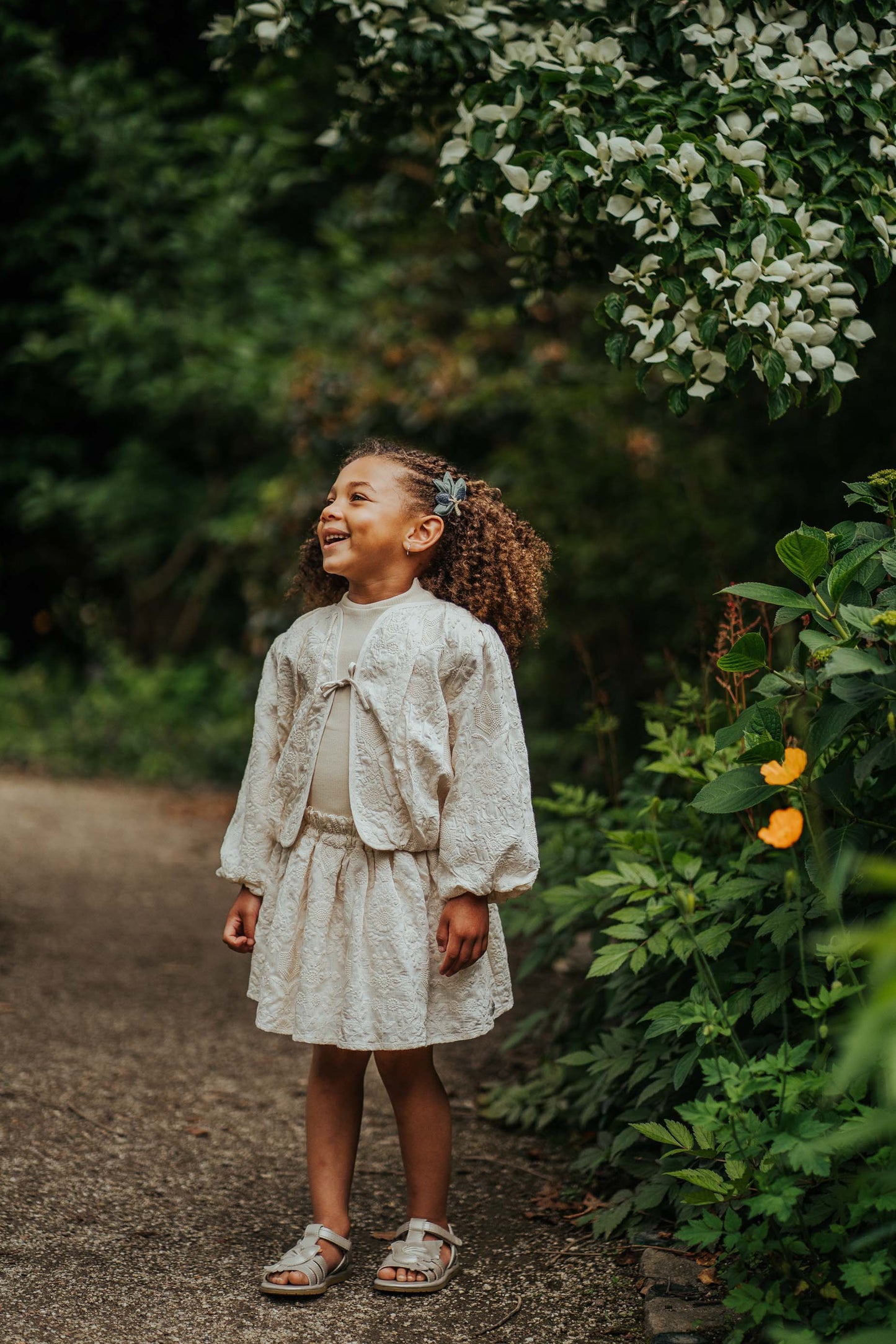 Guusje Jacket - Warm white Flowers