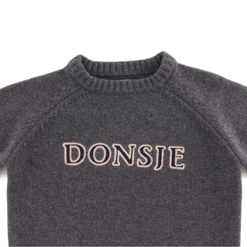 Fionn Merino Wool Sweater - Cloudy Grey Melange