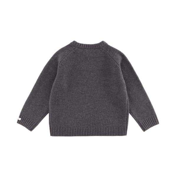 Fionn Merino Wool Sweater - Cloudy Grey Melange