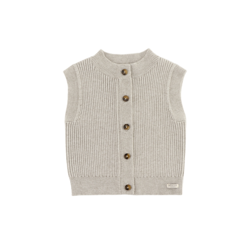 Tjitske Vest - White Sand Melange