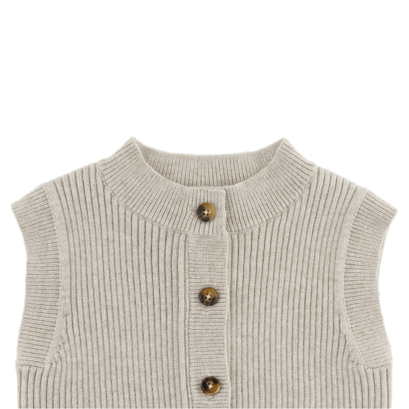 Tjitske Vest - White Sand Melange