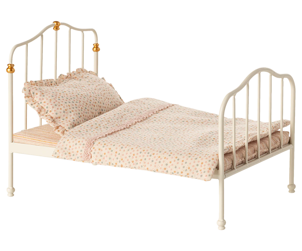 Maileg - Vintage Bett - Maus - Creme