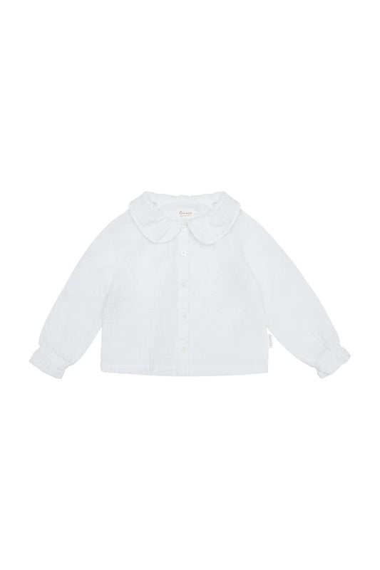MUSSELINBLUSE MIT KRAGEN