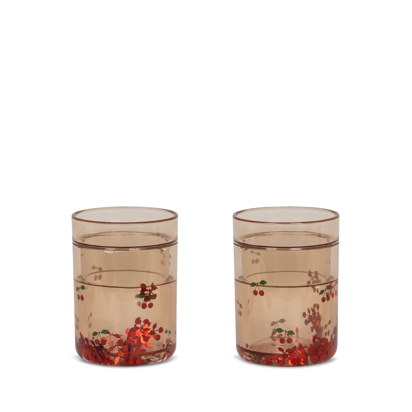 Glitzerbecher 2er Pack - Cherry