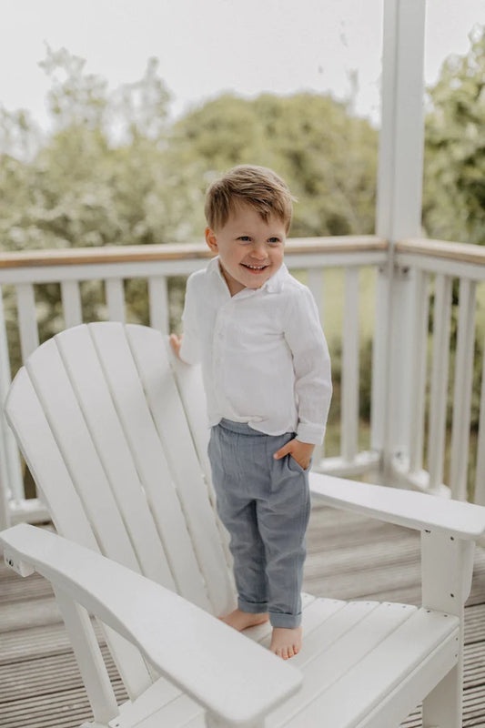 LINEN SHIRT - white