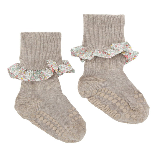 NON-SLIP BABY SOCKS - LIBERTY SAND