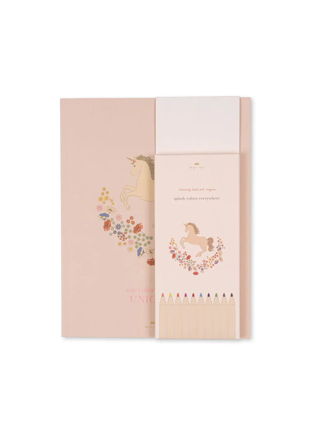 Malbuch mit Buntstifte - Einhorn