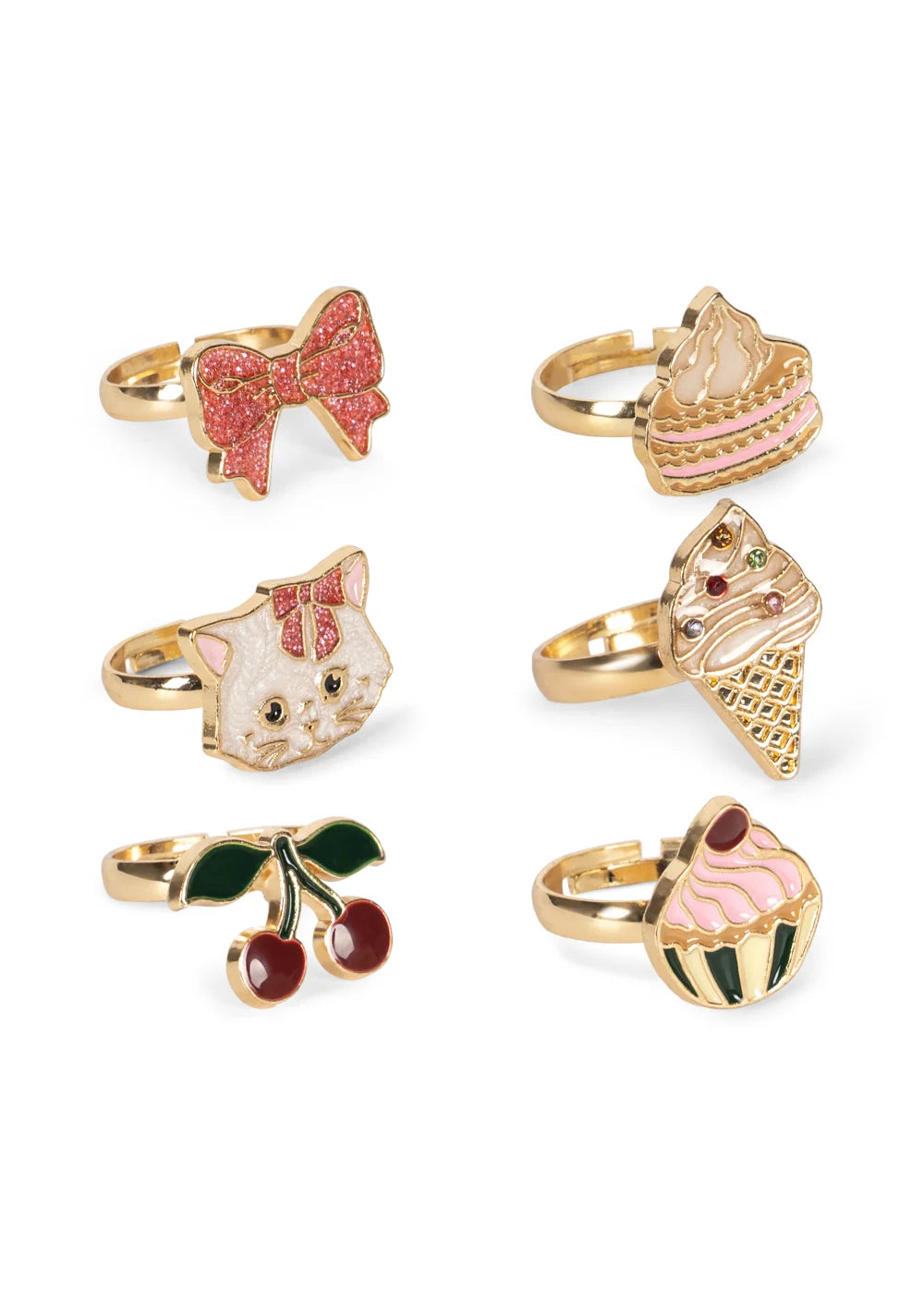 KITTY SWEETS RING SET | 6 PCS | gold