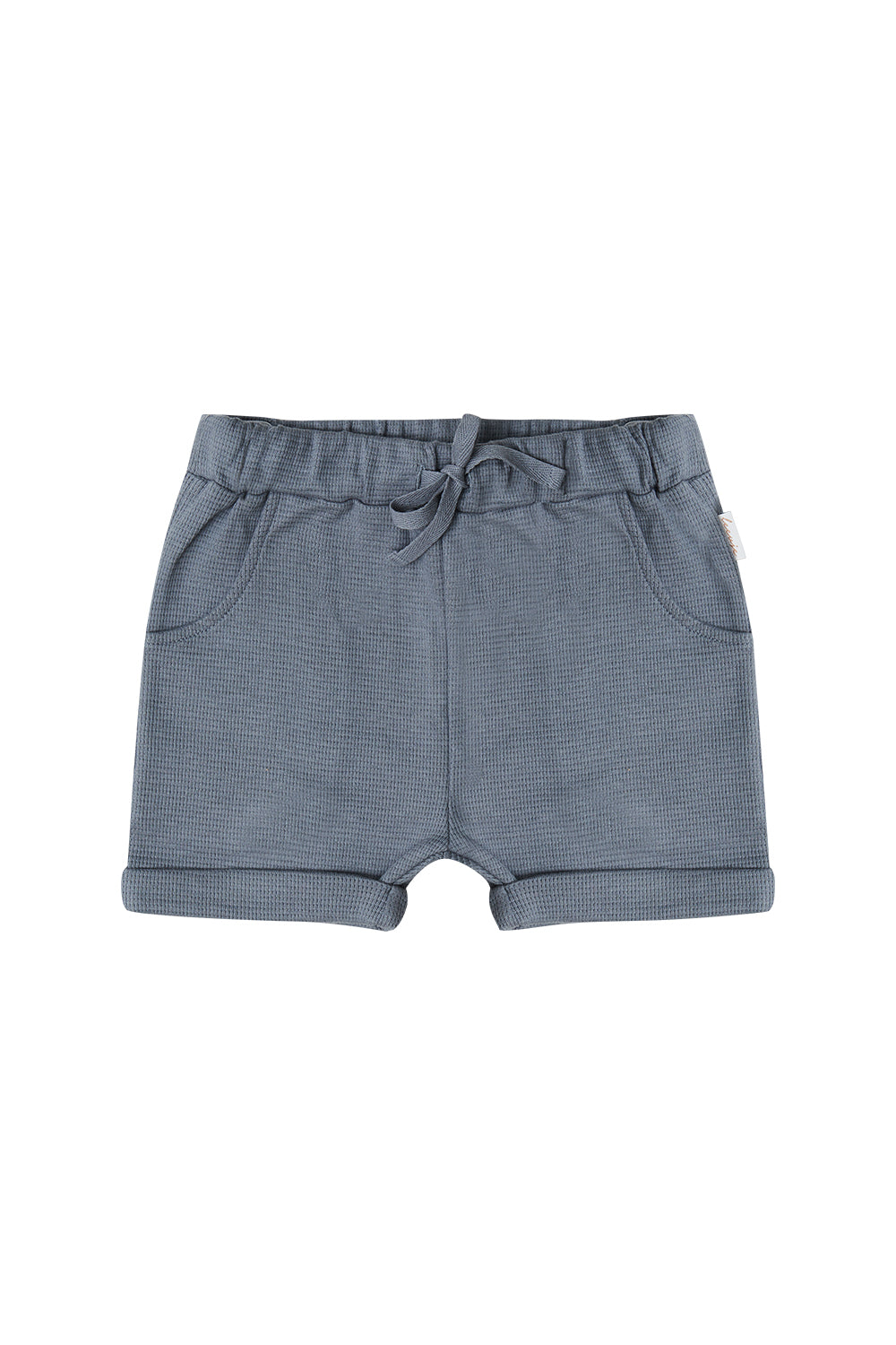 Shorts aus Waffle Piqué 'blue'