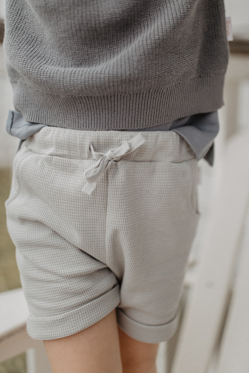Shorts aus Waffle Piqué 'mint' - soft green