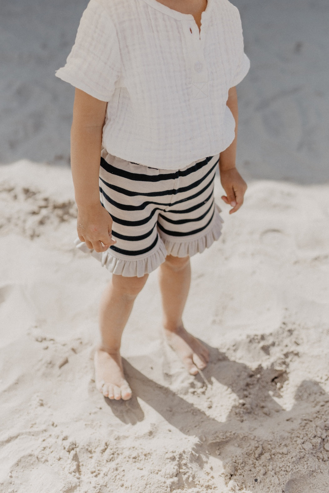 T-Shirt aus Musselin mit Tasche - white