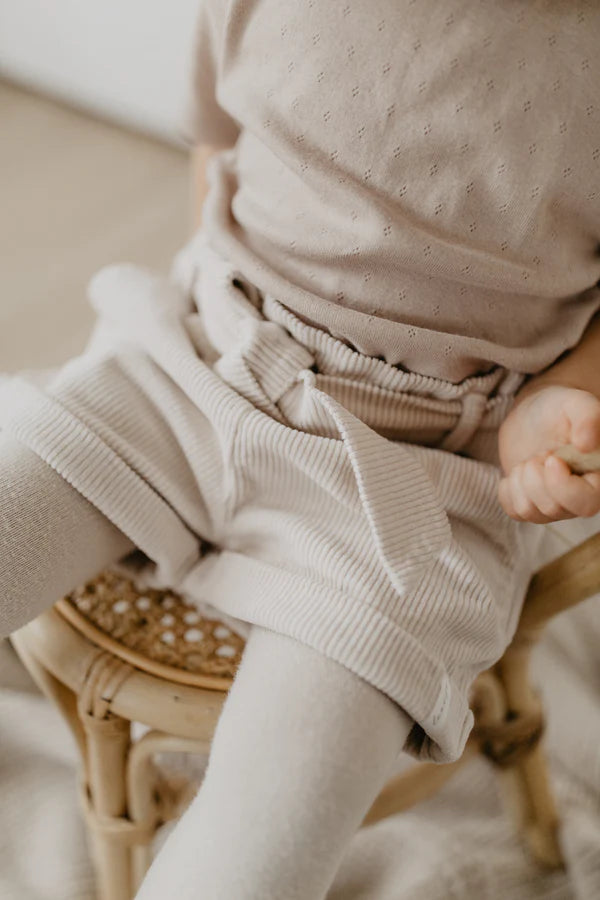 PAPERBAG SHORTS AUS CORD MIT SCHLEIFE