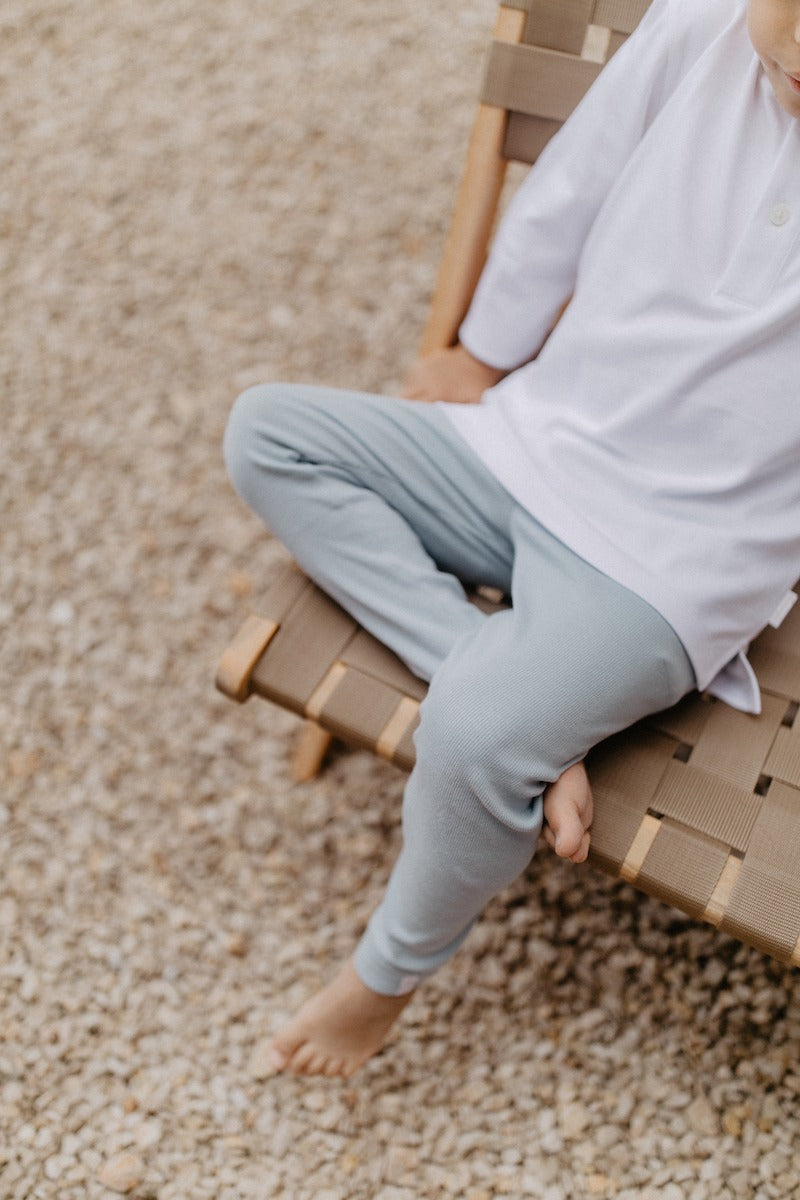 LEGGINGS 'CLEAR BLUE' AUS BIO-BAUMWOLLE
