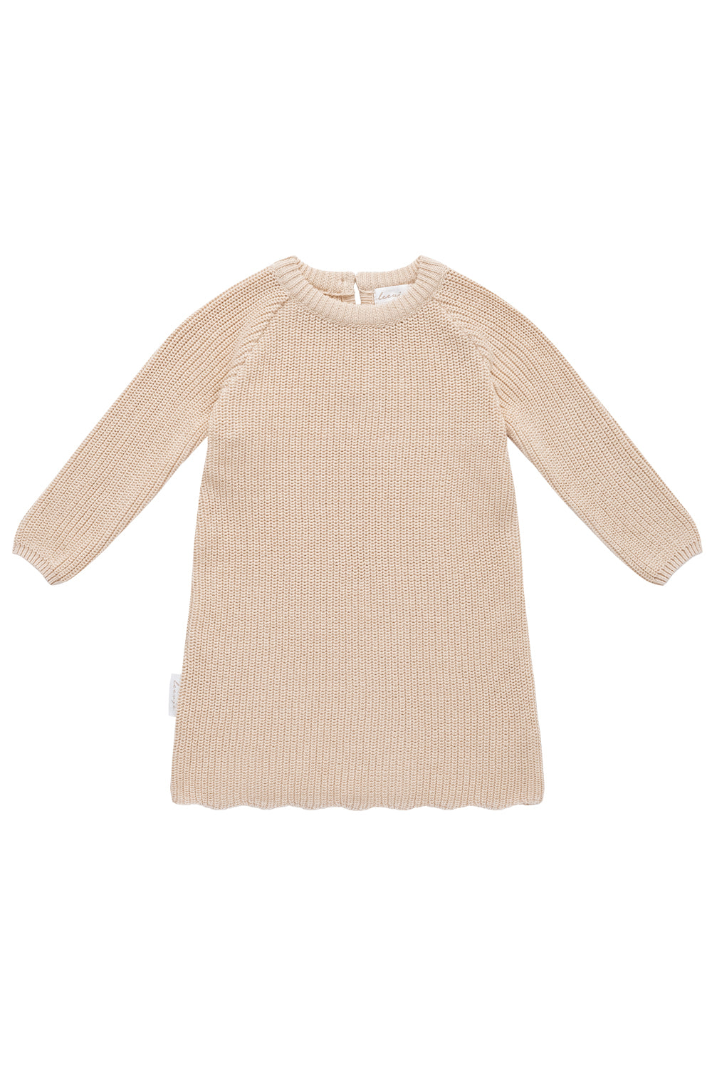 CHUNKY KNIT KLEID SAND
