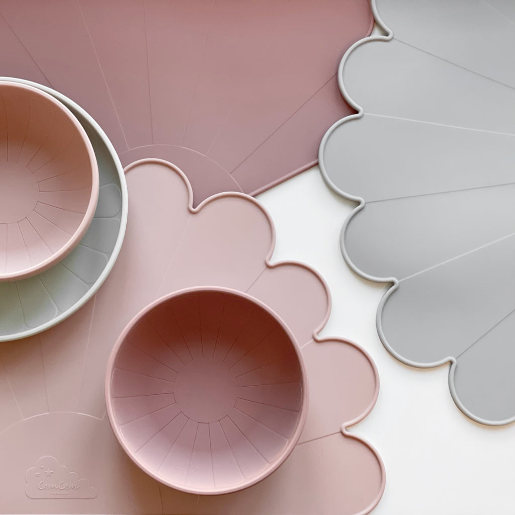 FLOWER PLATES, PACK OF 2 - ROSE MIX
