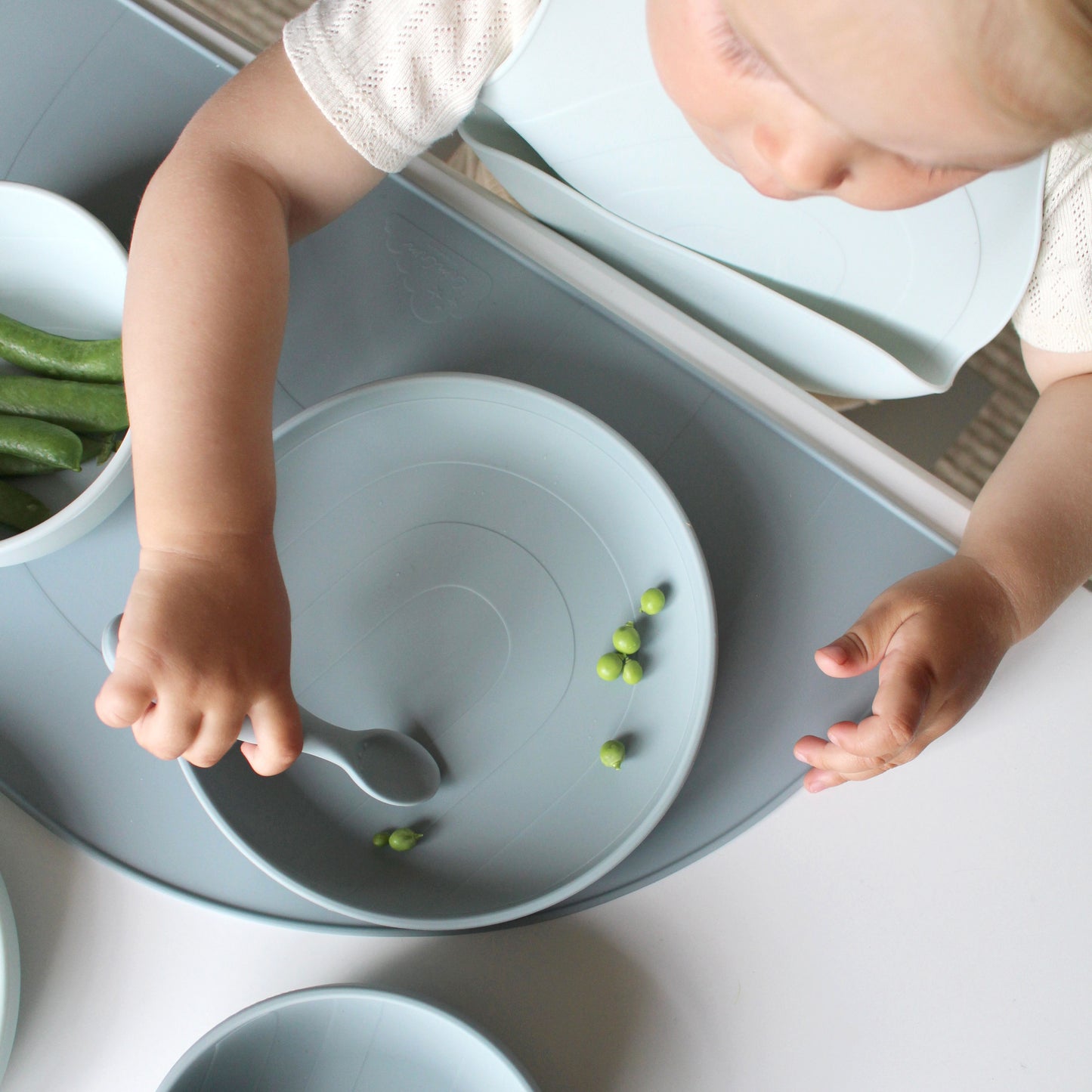 RAINBOW PLATES, PACK OF 2 - BLUE MIX