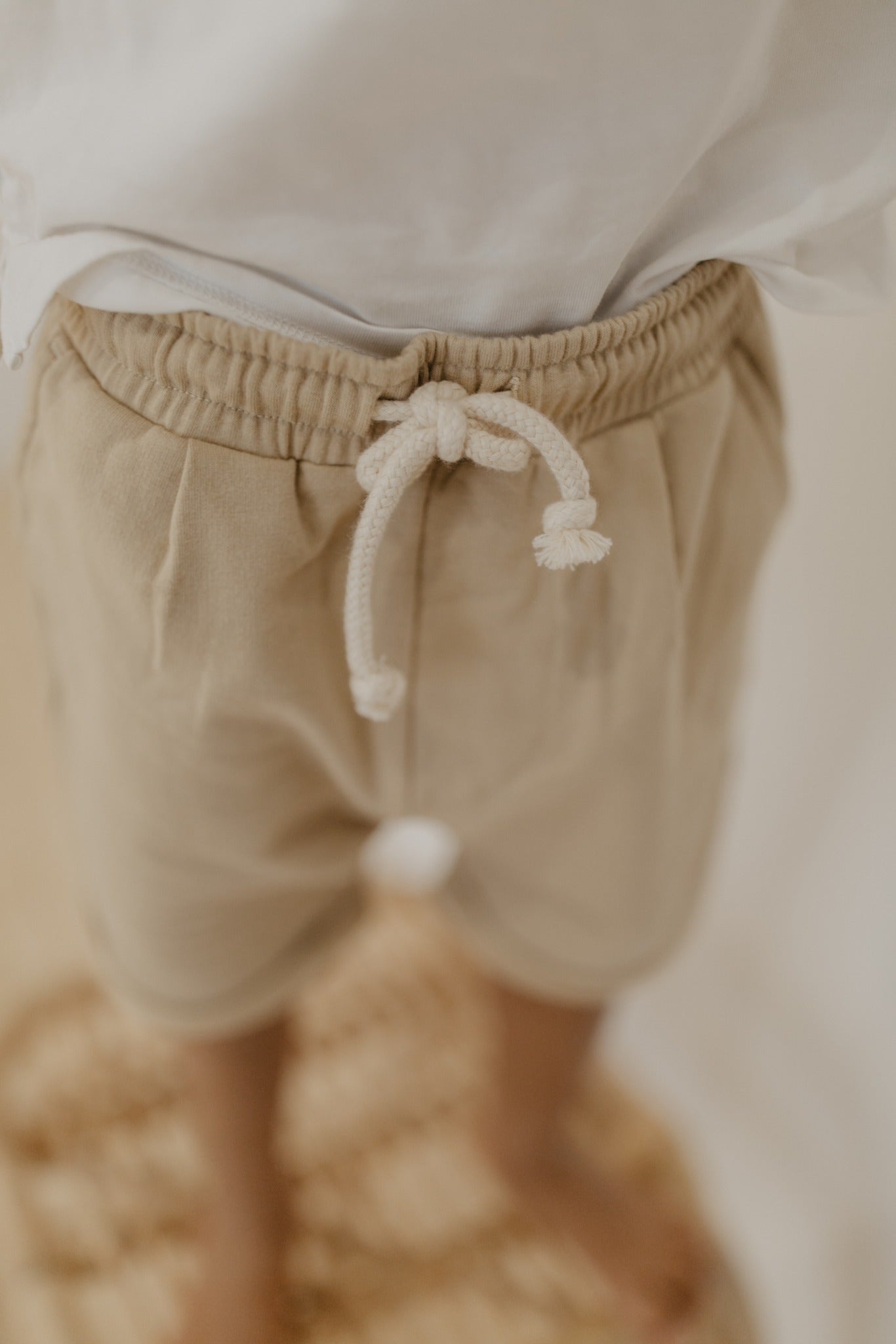SHORTS AUS SWEAT - TAN