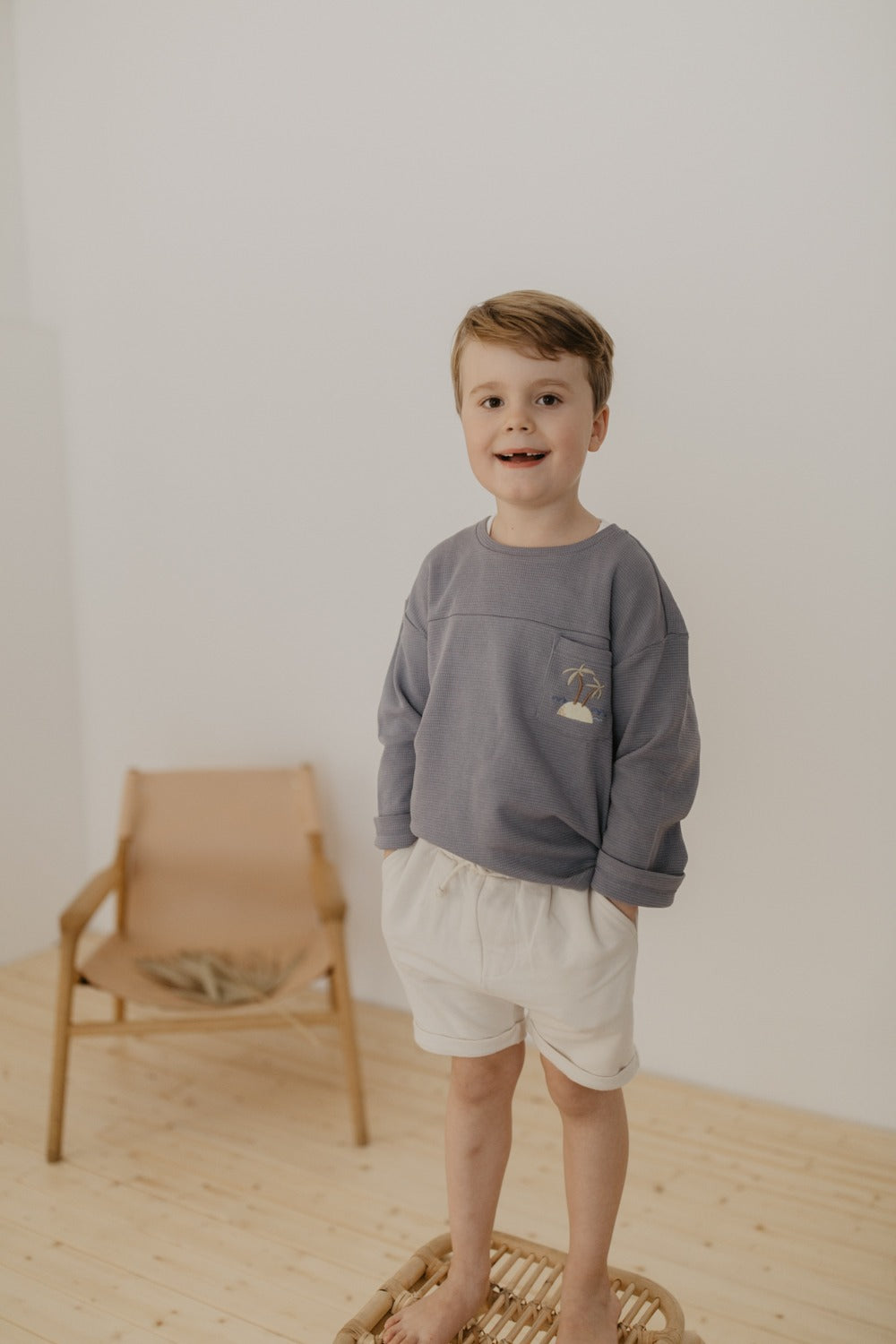 SHORTS AUS SWEAT - BEIGE