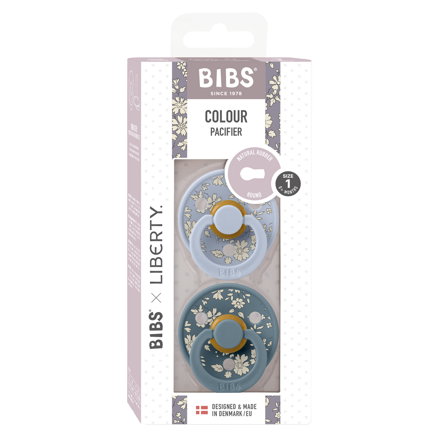 BIBS x LIBERTY SCHNULLER - 2 Pack - Dusty Blue