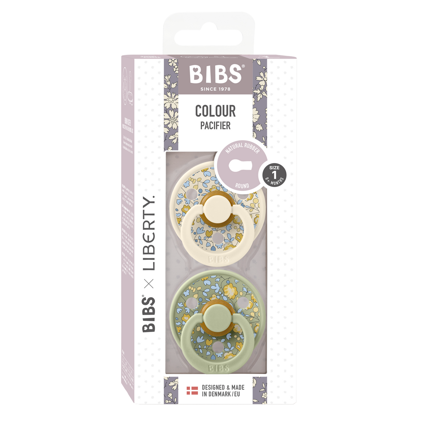 BIBS x LIBERTY SCHNULLER - 2 Pack Eloise - Sage Mix