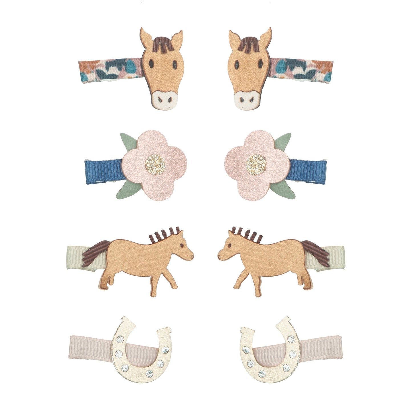 Hair Clips - Horses Mini 