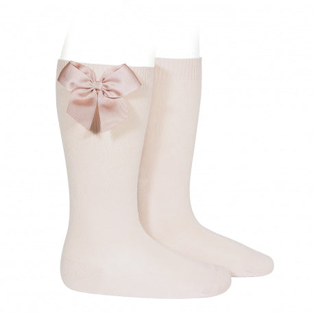 Socken mit Schleife - Nude