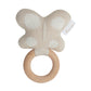 BABY RASSEL MIT HOLZRING - SCHMETTERLING