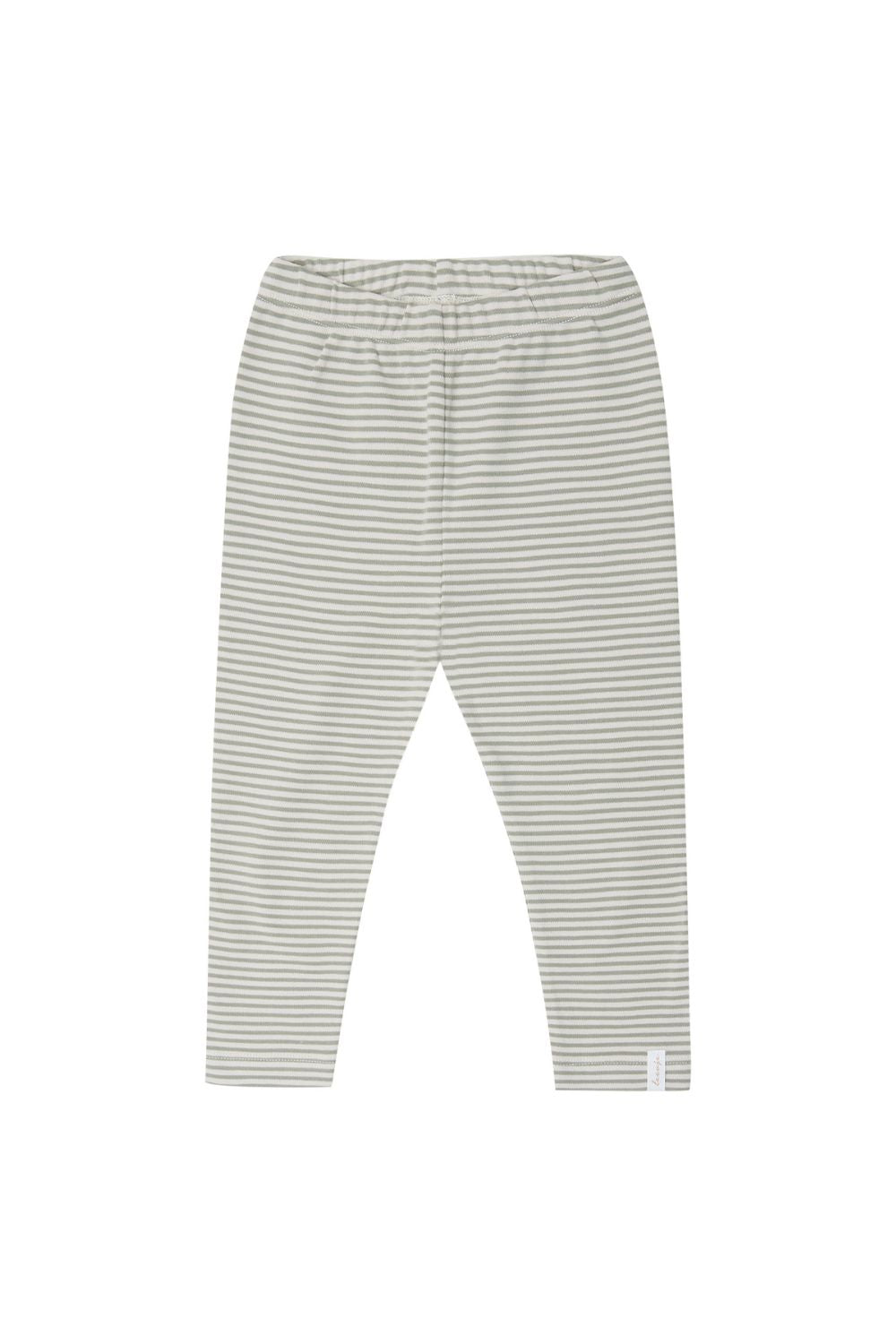 JERSEY LEGGINGS - Green Stripes