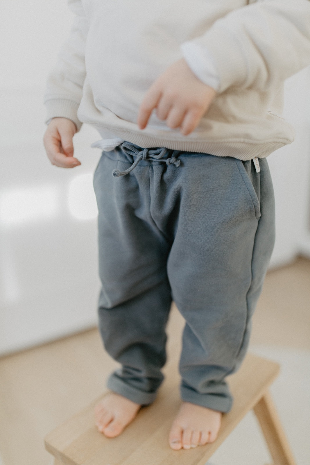 Unisex sweatpants with drawstring - blue 