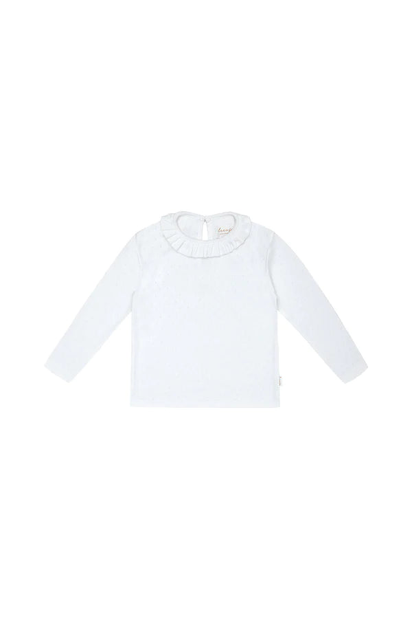 POINTELLE LONGSLEEVE WHITE