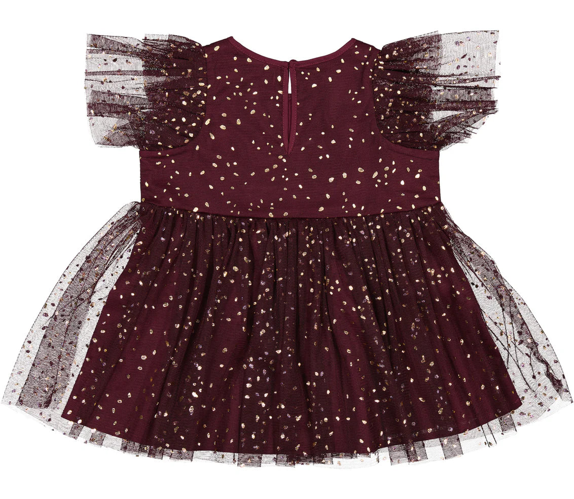 DRESS - Deandra Ballerina - Deep Mulberry