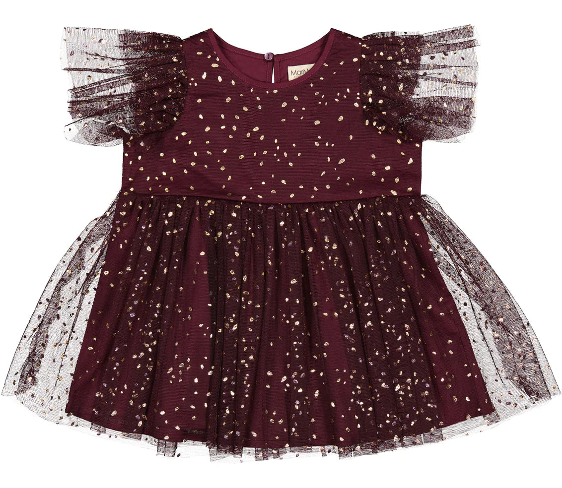 DRESS - Deandra Ballerina - Deep Mulberry