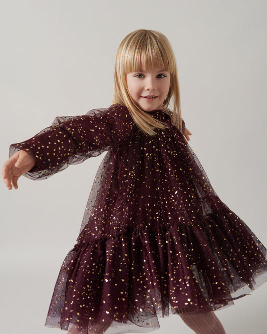 KLEID - Dionne Ballerina - Deep Mulberry