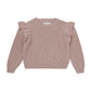 Strickpullover mit Volants - Dusty Rose