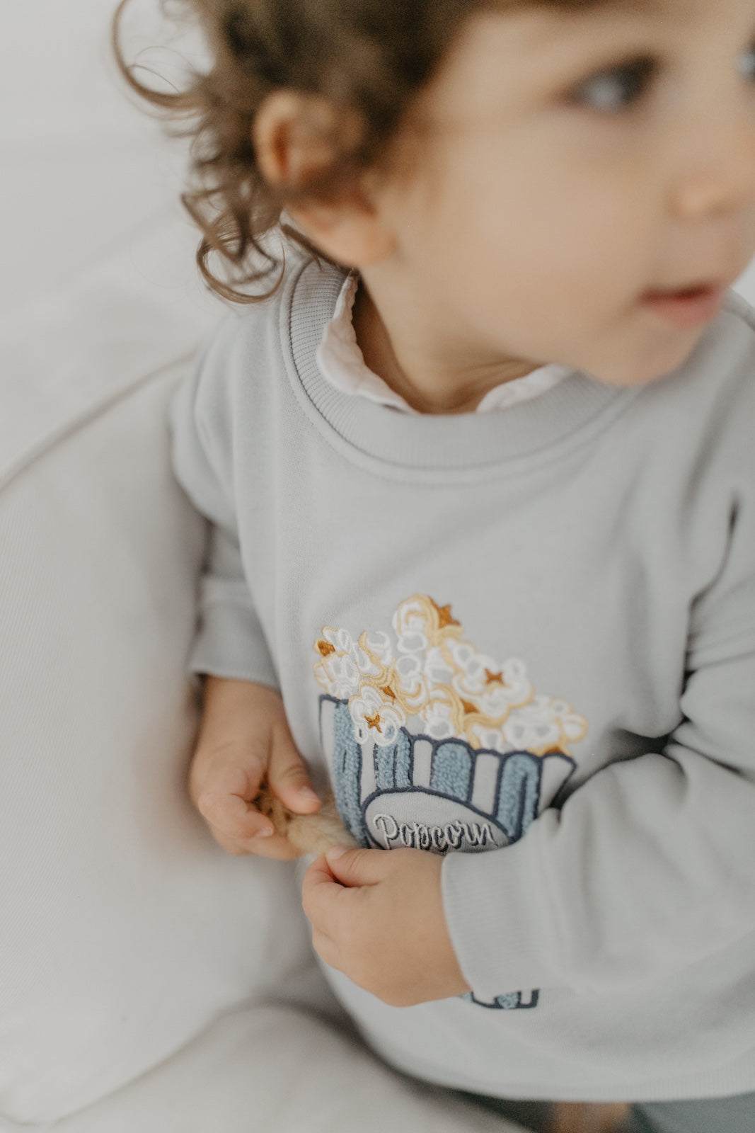 Unisex Oversized Sweatshirt - Popcorn light blue