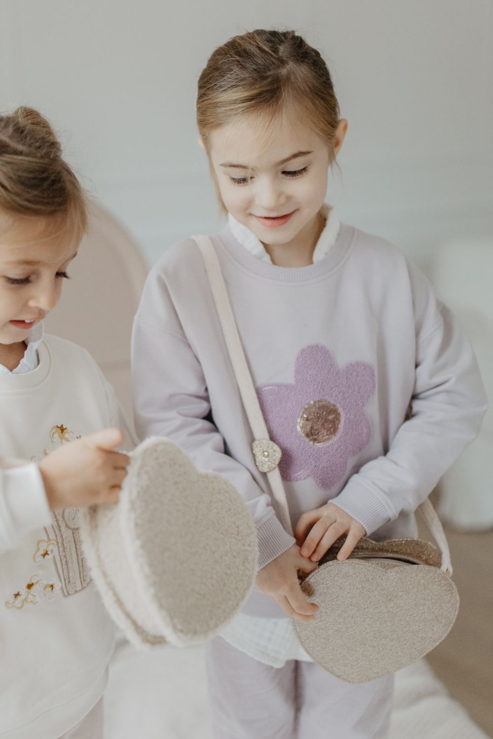 Oversized sweatshirt - Sparkling Flower - Lavender