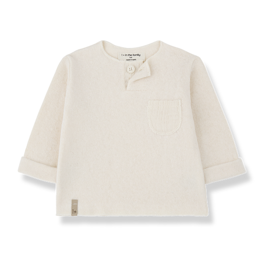 1+ IN THE FAMILY -  Strickshirt Mathias - Ecru