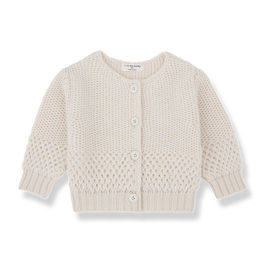 1+ IN THE FAMILY-  Strickjacke MALENE - ecru