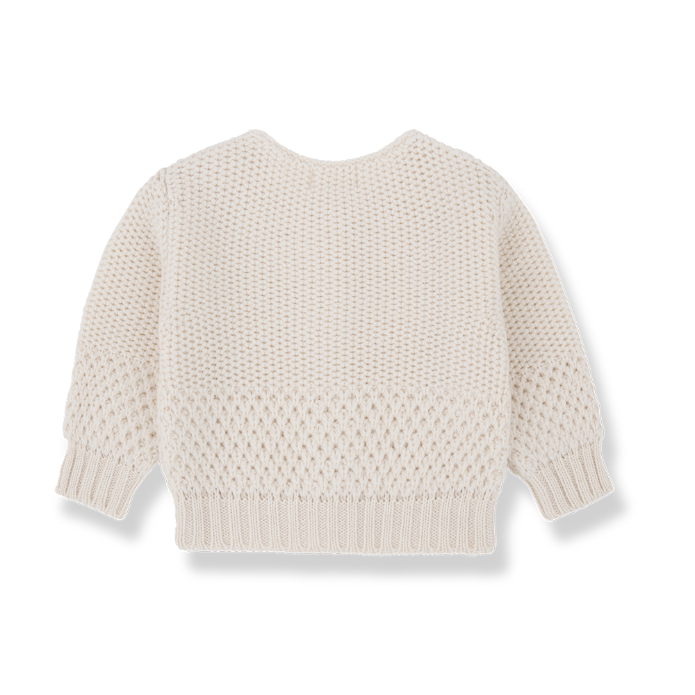 1+ IN THE FAMILY-  Strickjacke MALENE - ecru