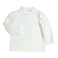 LONG SLEEVE SHIRT WITH RUFFLES - OFF WHITE