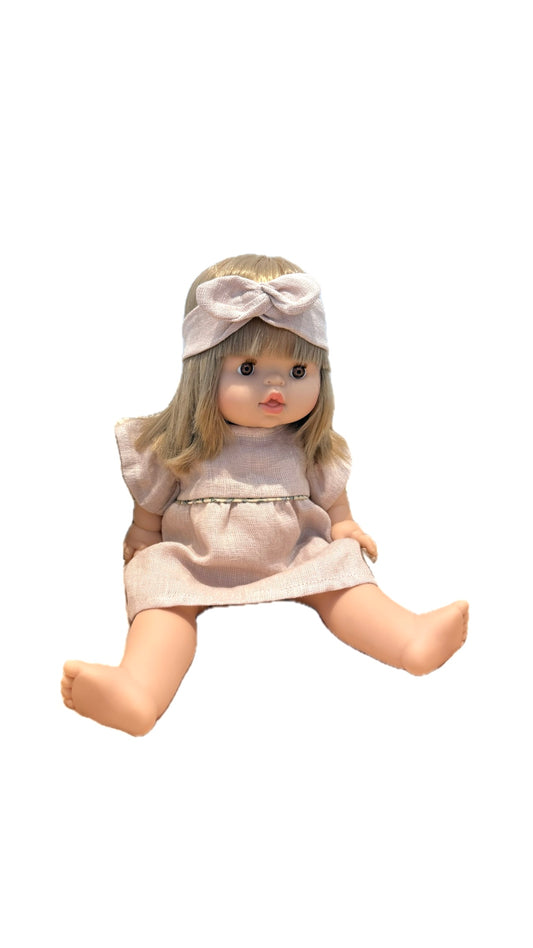 PUPPE Zoe - mit Kleid & Stirnband Nude