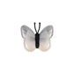 Schmetterling Haarclip aus Leder in Metallicfarben mit verspielten Details