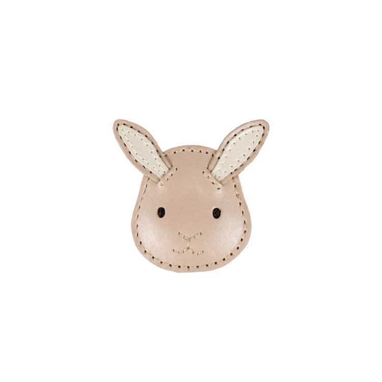 Hasen Haarclip aus Leder in Metallicfarben mit verspielten Details