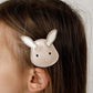 Hasen Haarclip aus Leder in Metallicfarben mit verspielten Details