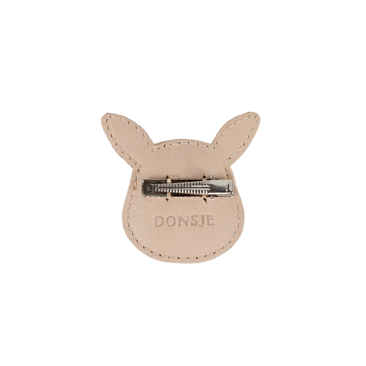 Hasen Haarclip aus Leder in Metallicfarben mit verspielten Details