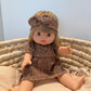 PUPPE Zoe - mit Kleid & Stirnband Braun